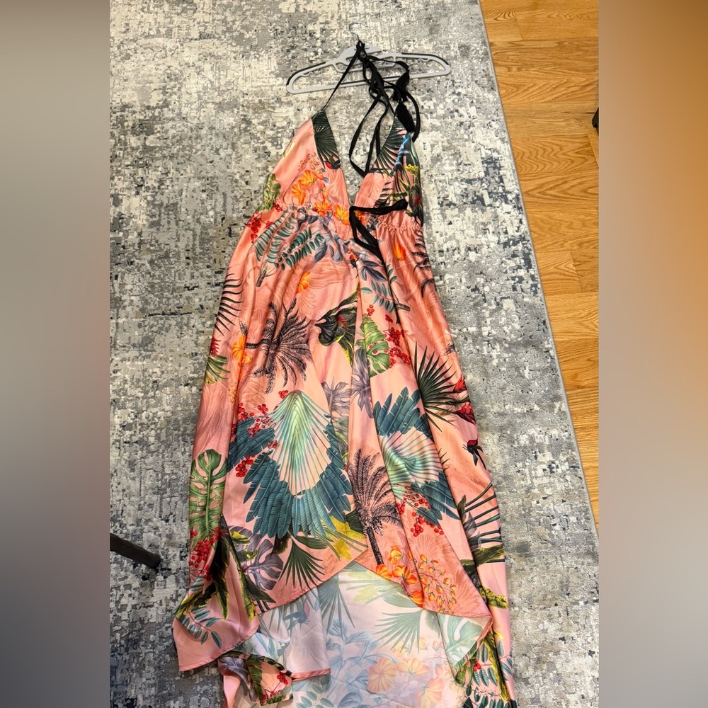 Tropical Print Maxi Dress